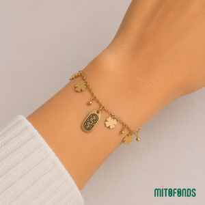 Armband klavertje vier bedeltjes