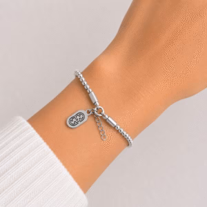 Bolletjes armband zilver